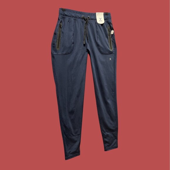 Xersion - Women's Mid-Rise Jogger Pants - Comfortable Fit-Navy Blue-Extra Small - Picture 15 of 16